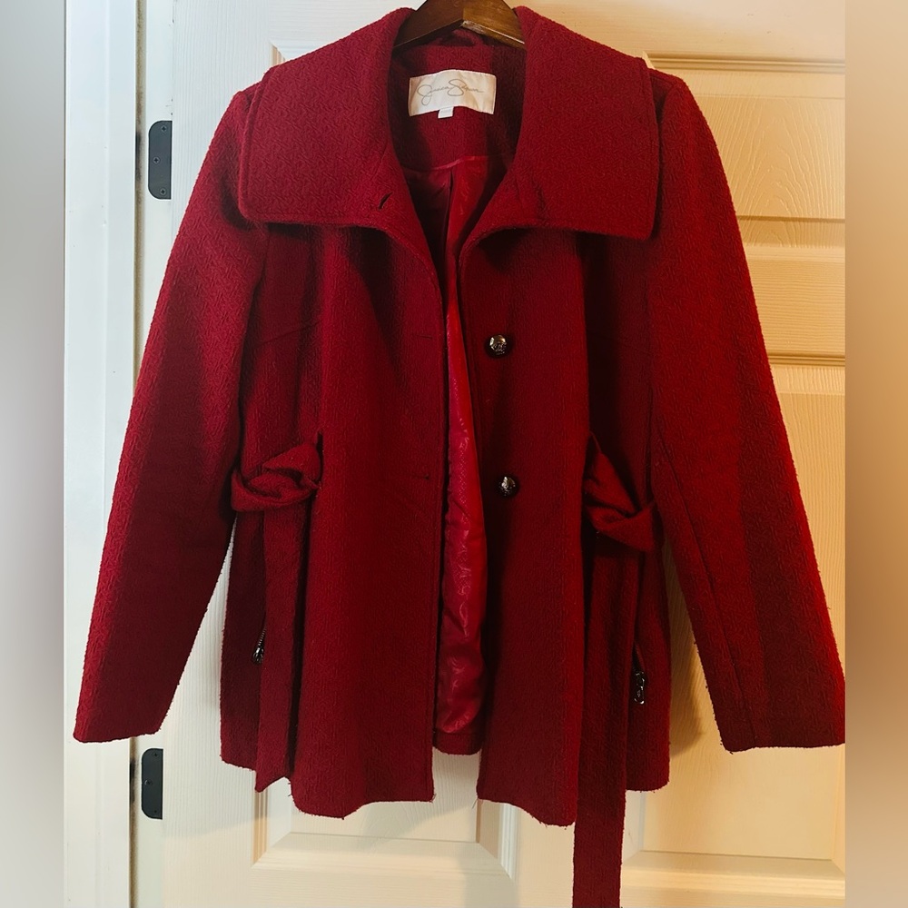 Jessica Simpson Wool Peacoat with Belt